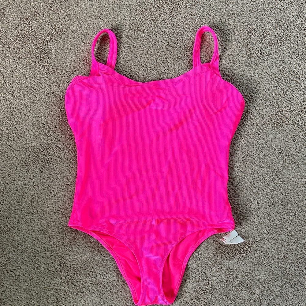 Aerie Hot Pink Cheeky Swimsuit